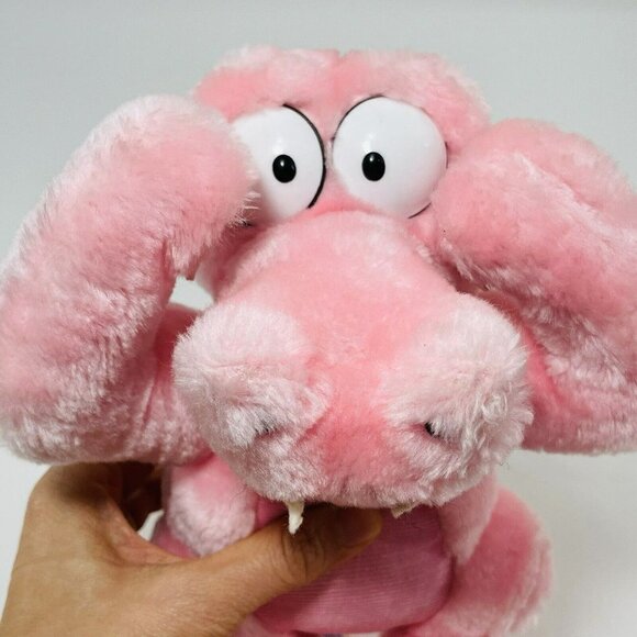 Vintage Dakin Pink Alligator Plush 10" Toy Peekaboo Bulging Eyes Hide Seek Shy - Picture 10 of 11